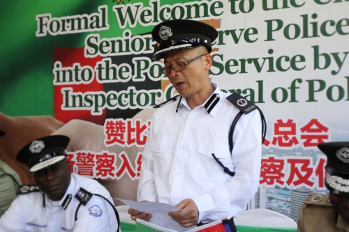 贊比亞華僑華人總會會長張鍵致辭。 非洲《華僑周報》