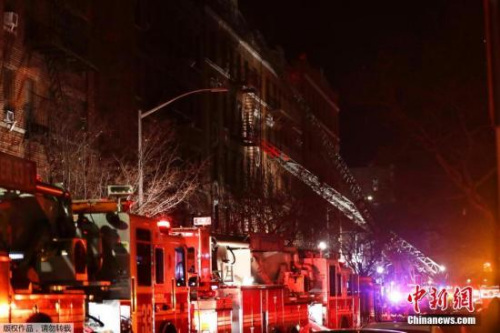 圖為火災(zāi)事故現(xiàn)場。