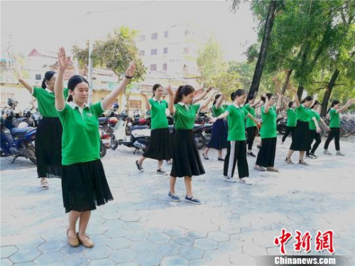 圖為“運動,我最美”現(xiàn)場。 校方提供