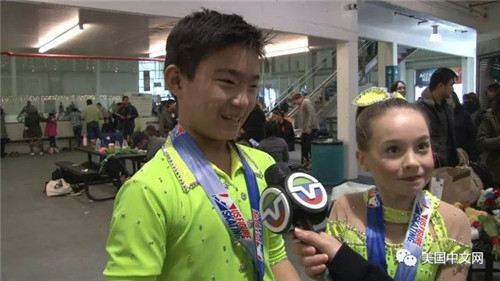 來(lái)自美東地區(qū)的Dalila DeLaura和Ryan Xie第一次參賽就驚喜獲得季軍頭銜。兩人難掩興奮之情，Ryan Xie告訴美國(guó)中文網(wǎng)今后將繼續(xù)滑下去，希望在更高級(jí)別的比賽中越戰(zhàn)越勇，卻得更好的成績(jī)。