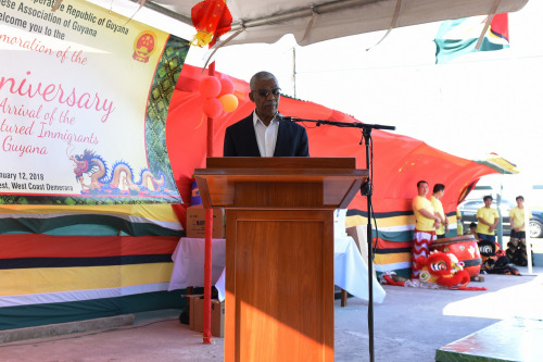 圭亞那總統(tǒng)致辭。