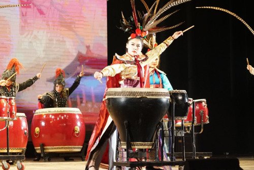 絳州鼓樂表演。