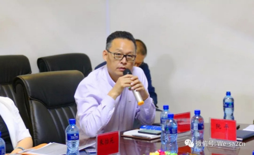 全非洲中國(guó)和平統(tǒng)一促進(jìn)會(huì)李新鑄會(huì)長(zhǎng)代表僑界發(fā)言。(圖片來(lái)源：南非僑網(wǎng)微信公眾號(hào))