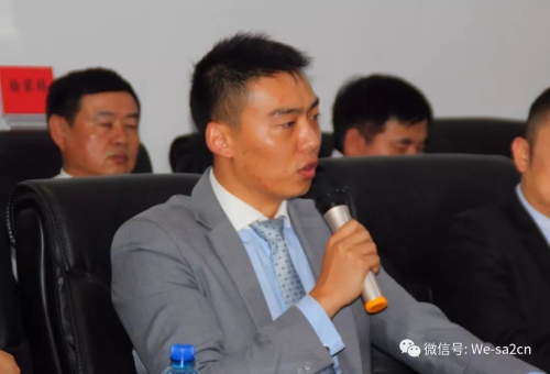 張浩瀚代表中資企業(yè)協(xié)會(huì)安全委員會(huì)發(fā)言。(圖片來(lái)源：南非僑網(wǎng)微信公眾號(hào))