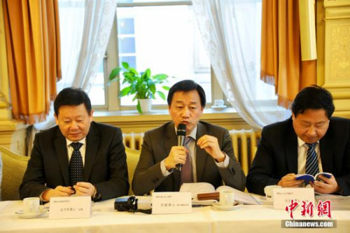 專業(yè)人士代表在22日的座談會上發(fā)言。 <a target='_blank' >中新社</a>記者 彭大偉 攝