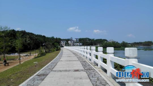 沙美村建起“濱海長廊”。　張茜翼 攝