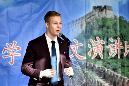 母語非漢語高級組容克文Ryan Walker。(加拿大《環(huán)球華報》)