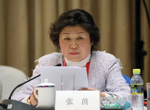 圖為張茵在現(xiàn)場發(fā)言。<a target='_blank' >中新社</a> 任海霞攝