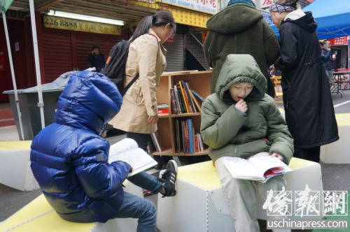 活動上的互動項目頗受民眾歡迎。(美國《僑報》/陳辰 攝)