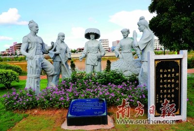 4/4作品《耕樂》用雕塑藝術(shù)的思維和石雕工藝的技法展現(xiàn)出農(nóng)民砍柴、插種、采茶、對歌時的不同動態(tài)和表情。