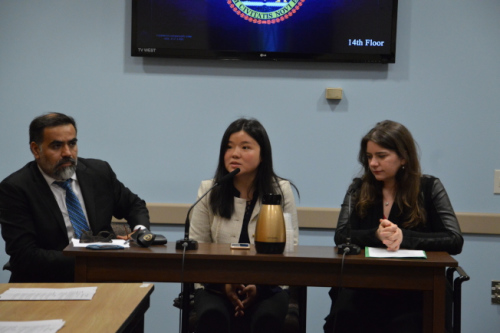 葉凌霞(中)表示，許多華裔父母因工作繁忙或不懂英文，無(wú)法對(duì)孩子進(jìn)行語(yǔ)言輔導(dǎo)，甚至患上語(yǔ)言發(fā)展障礙。(美國(guó)《世界日?qǐng)?bào)》記者牟蘭／攝影)