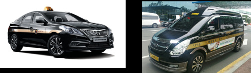 　(左圖為模范出租車，右圖為大型出租車)