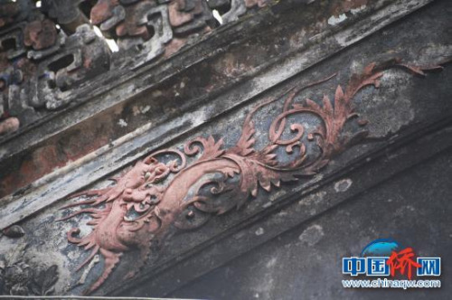 林家大院精美的雕刻。　凌楠 攝