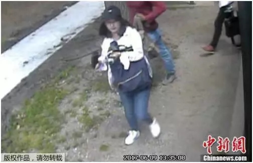 資料圖：章瑩穎最后一次出現(xiàn)在監(jiān)控錄像中。