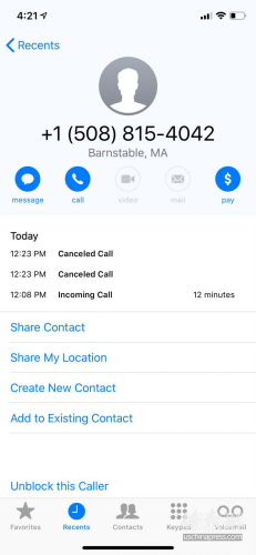  小楊與詐騙分子的通話記錄。(圖片由小楊提供)