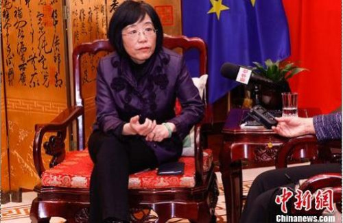 資料圖：全國政協(xié)委員、中國駐歐盟使團(tuán)前團(tuán)長楊燕怡。<a target='_blank' >中新社</a>發(fā) 沈晨 攝