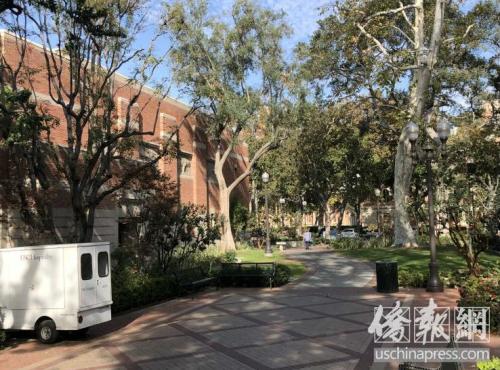 　南加大校園景。(圖片來源：美國僑報(bào)記者 王珂瑩 攝)