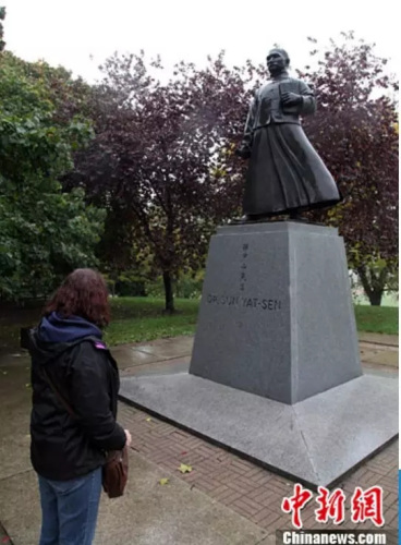 多倫多孫中山塑像。徐長(zhǎng)安 攝