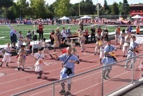 少林功夫在開幕式上進(jìn)行了展示。(美國《世界日報》/黃少華 攝)