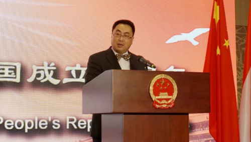 王群大使致辭。（圖片來源：歐洲華信報(bào)）