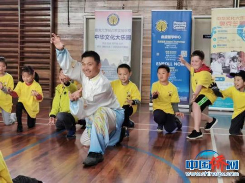 圖為營員們學習中華武術課程　鐘欣　攝