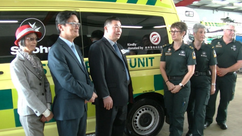 新西蘭海南社團(tuán)總會(huì)馮平會(huì)長講話。(新西蘭中華新聞通訊社/張寧 攝)