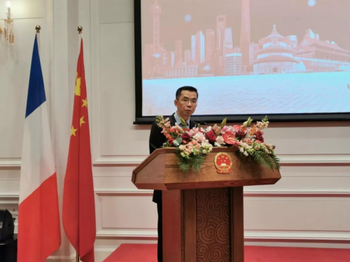 盧沙野大使致辭。(《歐洲時(shí)報(bào)》/靖樹(shù) 攝)