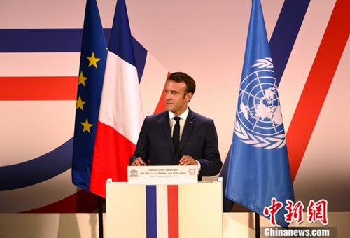 資料圖：法國總統(tǒng)馬克龍。<a target='_blank' >中新社</a>記者 李洋 攝