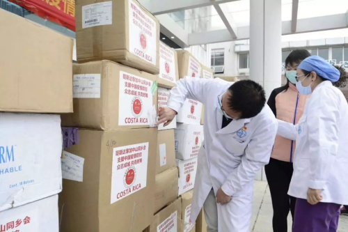哥斯達黎加僑胞捐贈的物資。(圖片來源：作者提供)