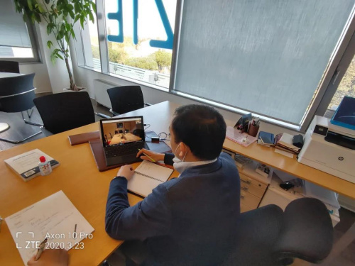 視頻會(huì)議現(xiàn)場。