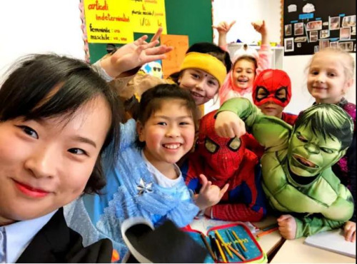 當?shù)貙W校的孩子們。(作者供圖)