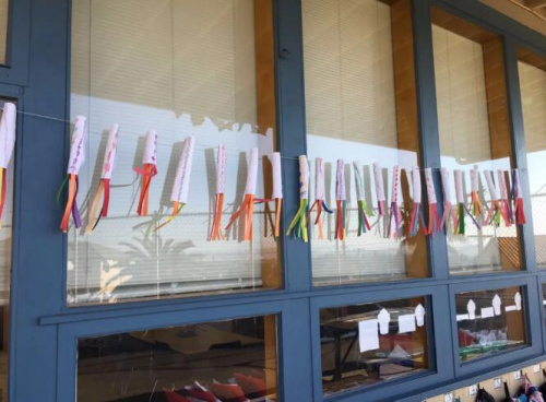 孩子們做的風(fēng)向標(biāo)。受訪者供圖