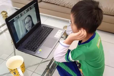 學(xué)生在認真聽課。受訪者供圖 