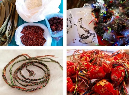 瑞士蘇黎世華裔孩子們做的粽子、五彩繩和香囊。