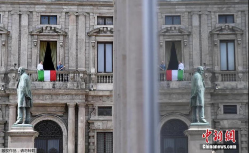 資料圖：疫情下的意大利解放日。