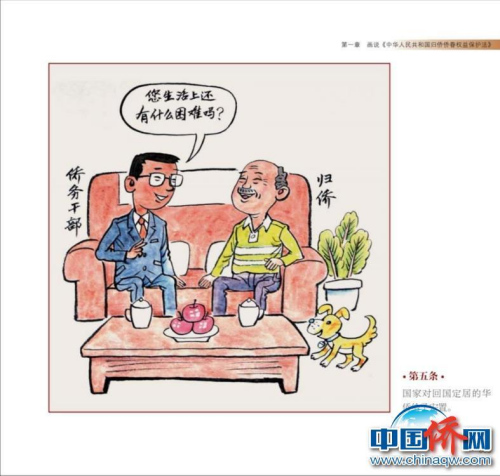  《畫說僑法》內頁。上海市楊浦區(qū)僑聯(lián)供圖