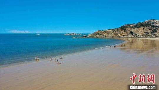 湄洲島沙灘美景。　林春盛 攝