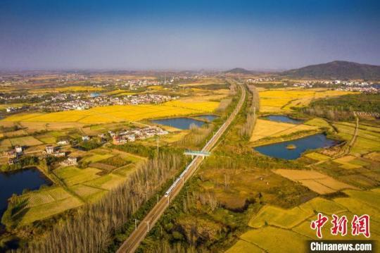 航拍安徽肥東峴山秋色環(huán)境治理重現(xiàn)鄉(xiāng)村美景