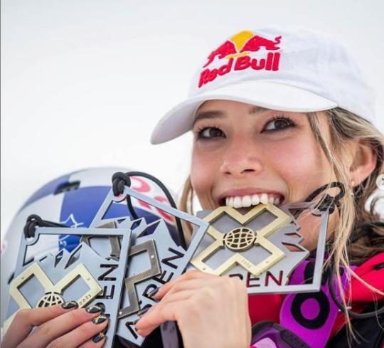 谷愛凌在阿斯本為中國冰雪再創(chuàng)歷史。圖片來源：谷愛凌個人社交媒體