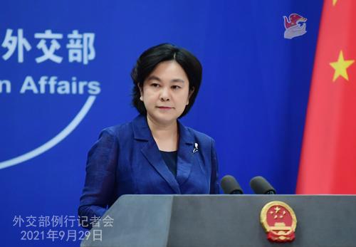 外交部發(fā)言人華春瑩。薛偉 攝