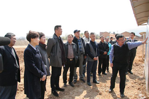 中國僑網(wǎng)副司長王萍和安哥拉中國總商會(huì)一行考察災(zāi)區(qū)重建