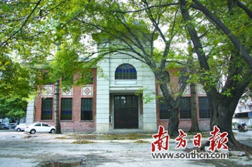 新寧鐵路北街火車站舊址正面。