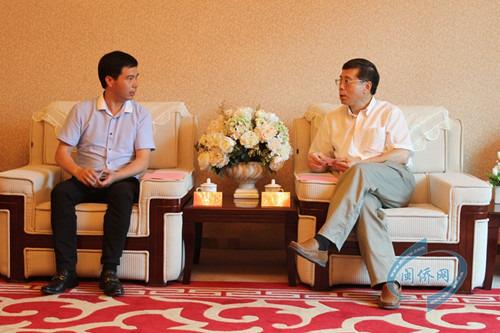 中國僑網(wǎng)會見現(xiàn)場