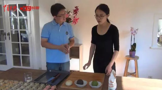 中國青年報·中青在線駐歐盟記者鞠輝采訪布魯塞爾烘焙達人“月餅妹妹”。