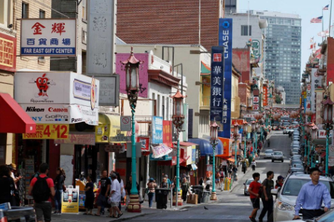 圖為舊金山唐人街》(美國中文網(wǎng))