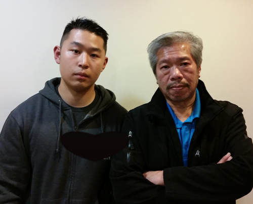 紐約洪門(mén)青年體育會(huì)總顧問(wèn)陳家齡與梁彼得合影。(陳家齡提供)