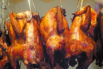 中式烤火雞大行其道。(美國《世界日報》/關文杰
