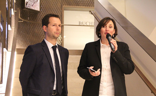 寶嘉爾法國(guó)公司總經(jīng)理娜塔莉·塞麗婭表示國(guó)際奢侈品牌非常重視中國(guó)市場(chǎng)。(《歐洲時(shí)報(bào)》/魯佳