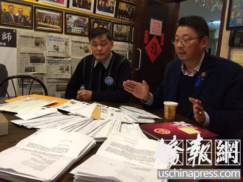 亞裔維權大聯盟總召集人陳善莊18日再次細說“220百萬亞裔維權挺梁大示威”的詳情。(美國《僑報》/崔國萁