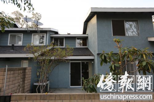 13日晚發(fā)生命案的王家住宅后院。(美國(guó)《僑報(bào)》/邱晨